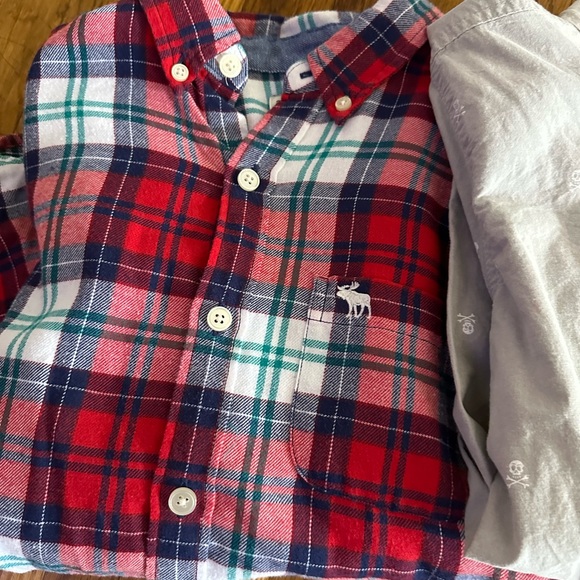 Lot of 3 Abercrombie Kids Button Up Shirts 13/14 - Picture 6 of 7